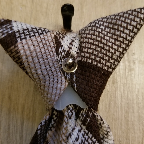 Vintage Mad Men style Wembley plaid clip tie tack - Picture 5 of 6